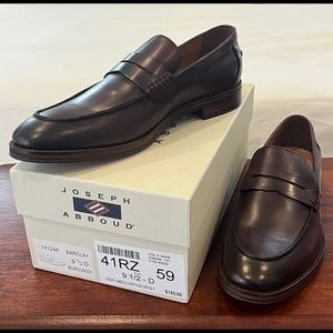 *NIB* Joseph Abboud Barclay Penny Loafers, Burgundy, Size mens 9.5D